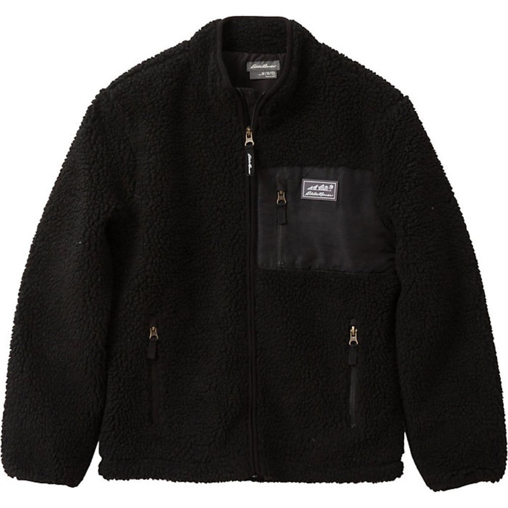 EDDIE BAUER KIDS Black ' Chilali Fleece Jacket/NWT/KIDS LARGE